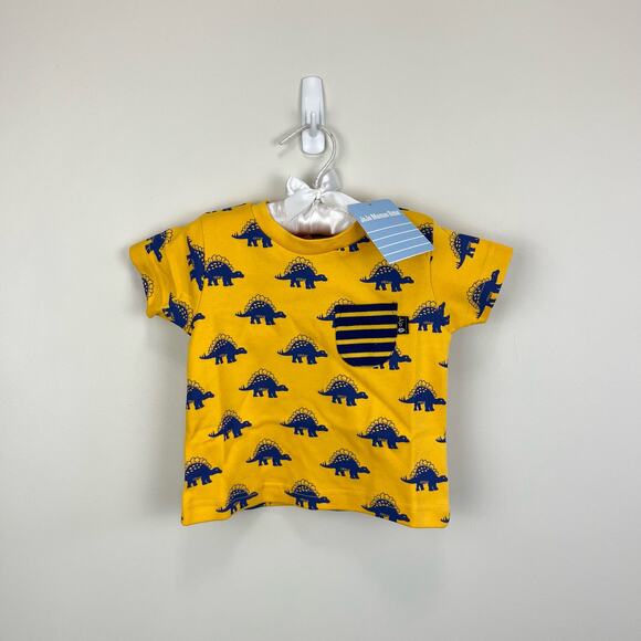 JoJo Maman Bebe Stegosaurus Print T-Shirt 6-12 Months NWT - Picture 2 of 4